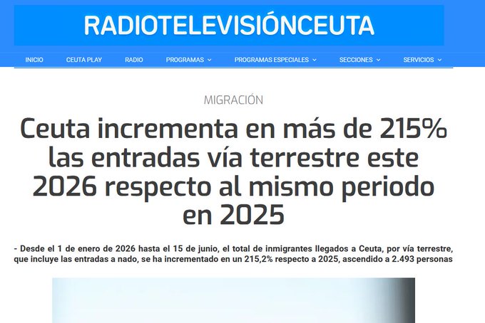 Cientos de marroquíes escapan a la carrera de la frontera de El Tarajal y penetran en Ceuta.