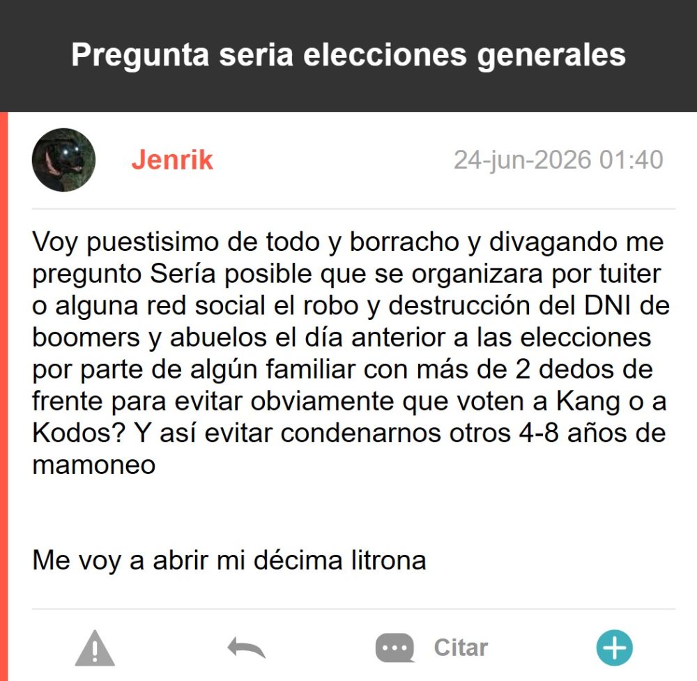 Pregunta seria.