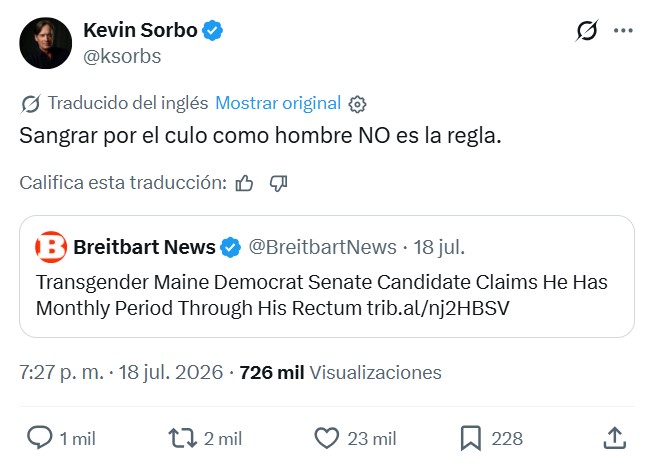 Una política transgénero de EEUU dice que tiene la regla por el оrtо.