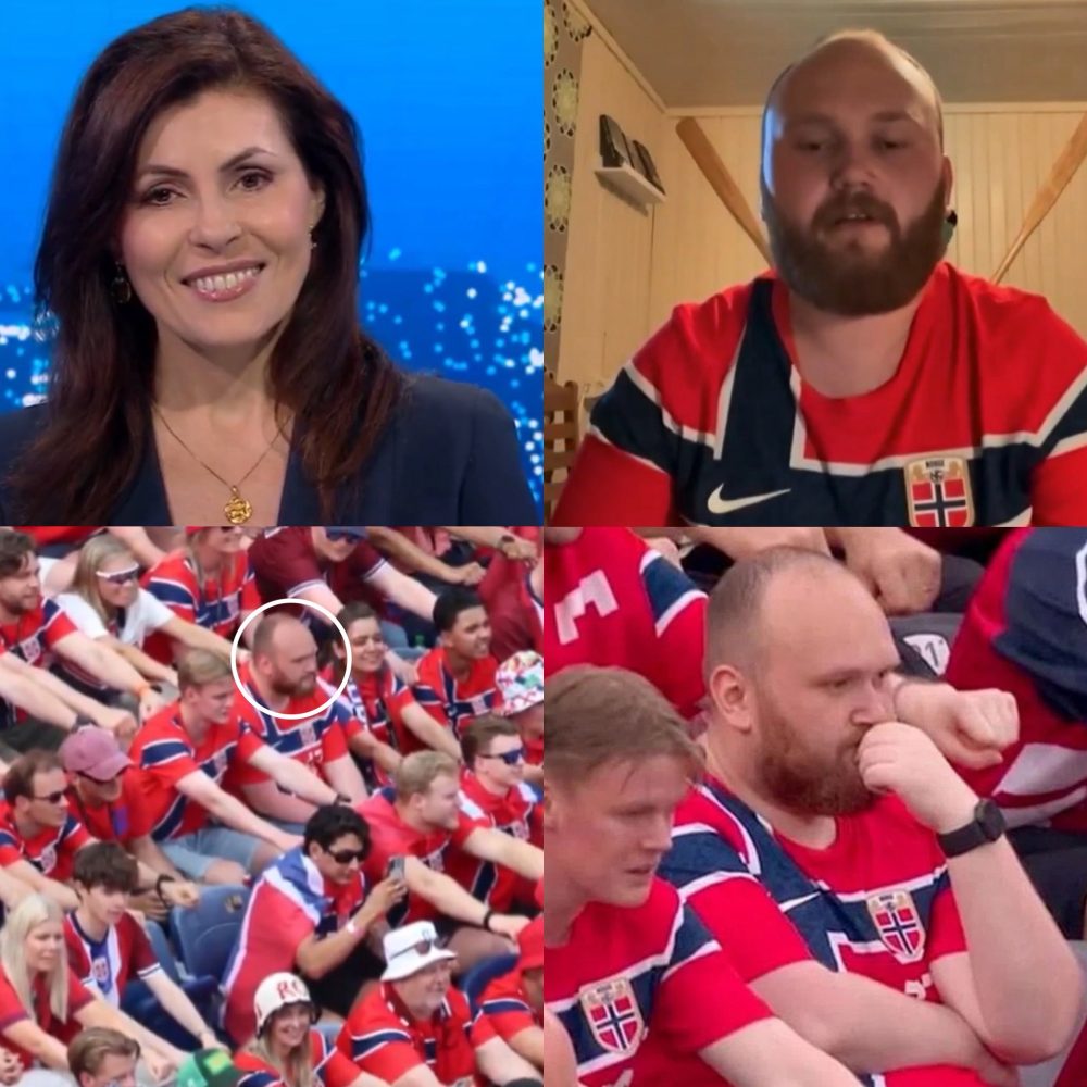 En el último partido de Noruega, se hizo viral un calvo que estaba entre la multitud y se negó a hacer el "Remo" con sus compatriotas.
