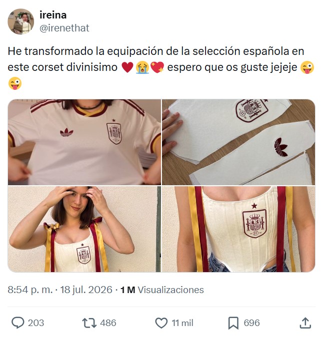 Lo de puterizar la camiseta de la selección no me lo esperaba.