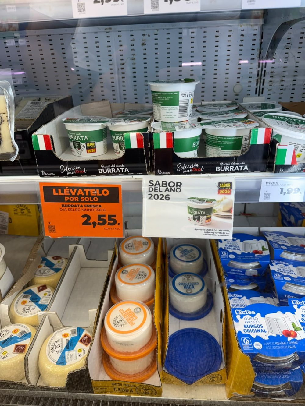 No sé si pillar la burrata del DIA...