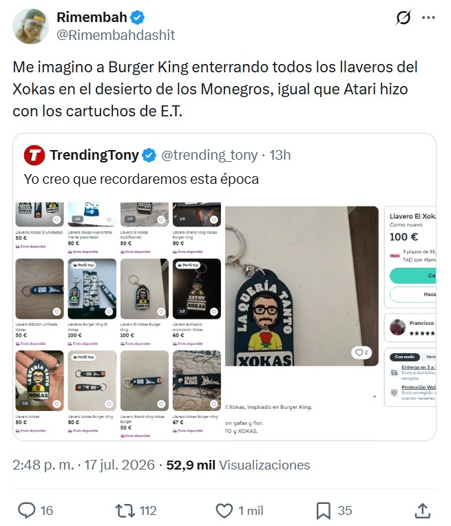 ¿Qué va a hacer Burger King con todo el merchan del Xokas? ¿Quién lo va a pagar?