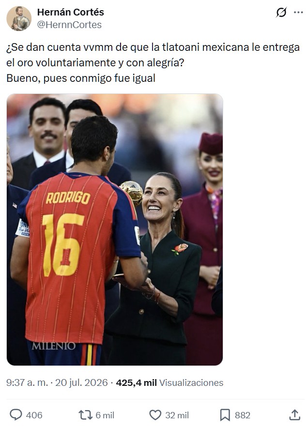 Si Hernán Cortés tuviera Twitter.