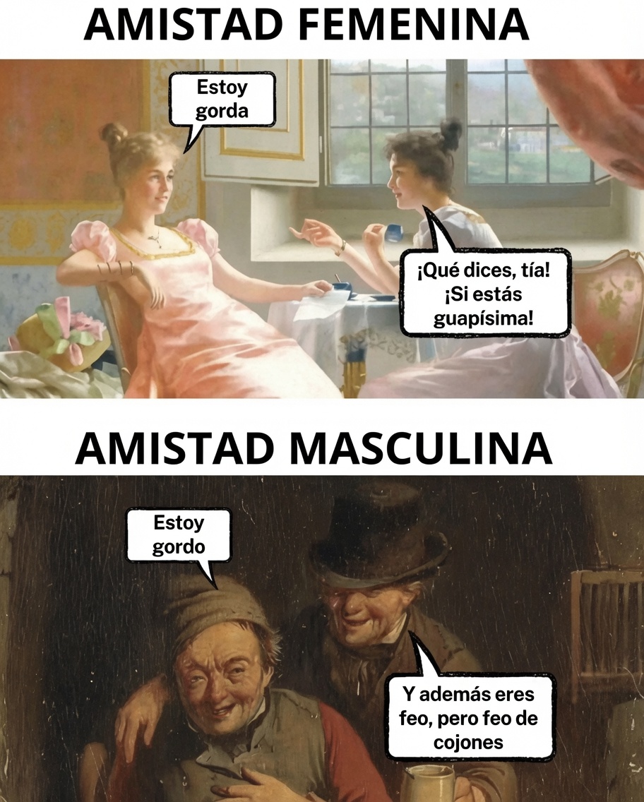 Amistad femenina vs mistad masculina.
