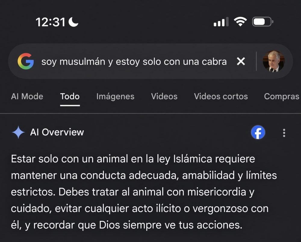 Soy musulmán y estoy solo con una cabra: "evita cualquier acto ilícito o vergonzoso con ella, y recuerda que Dios siempre ve tus acciones"