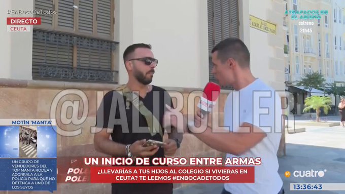 "Yo soy hijo de extranjeros, por si alguien me va a decir que soy un racista o lo que sea. Ceuta está en un puñetero caos, esto es una locura, violaciones, allanamientos, intentos de okupación, atracos a mano armada..."