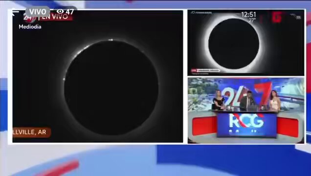 Esto pasó en directo en la televisión mexicana durante el eclipse solar de hace dos años.