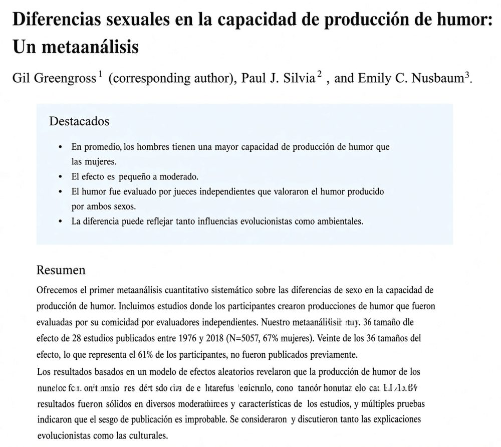 Las personas más inteligentes tienden a ser mejores produciendo contenido humorístico efectivo, que hace gracia.