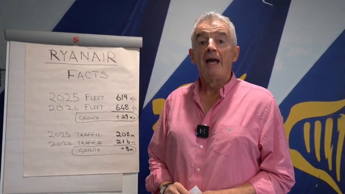 Respuesta del CEO del Grupo Ryanair, Michael O'Leary, a Óscar Puente.