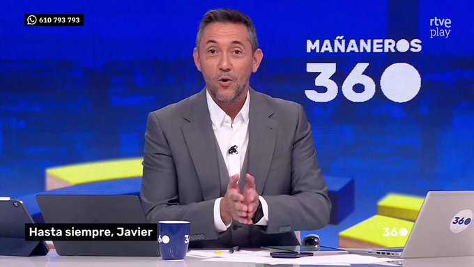 Así se ha despedido Javier Ruiz de TVE: “Vivimos en una plaga de mentiras, de falsificación del periodismo. Hay una batalla final ahí fuera. Ha sido un orgullo servirles en esta trinchera”.