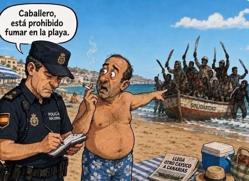Cazan en un directo del Diario As a varios militares españoles animando a los invasores magrebíes a entrar ilegalmente en España: «¡Vamos amigo, venga, se libre!»