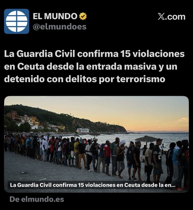 La turbochapa que se dio con el pico, y lo desapercibido que está pasando lo de las 15 vioIaciones confirmadas por la policía en Ceuta.