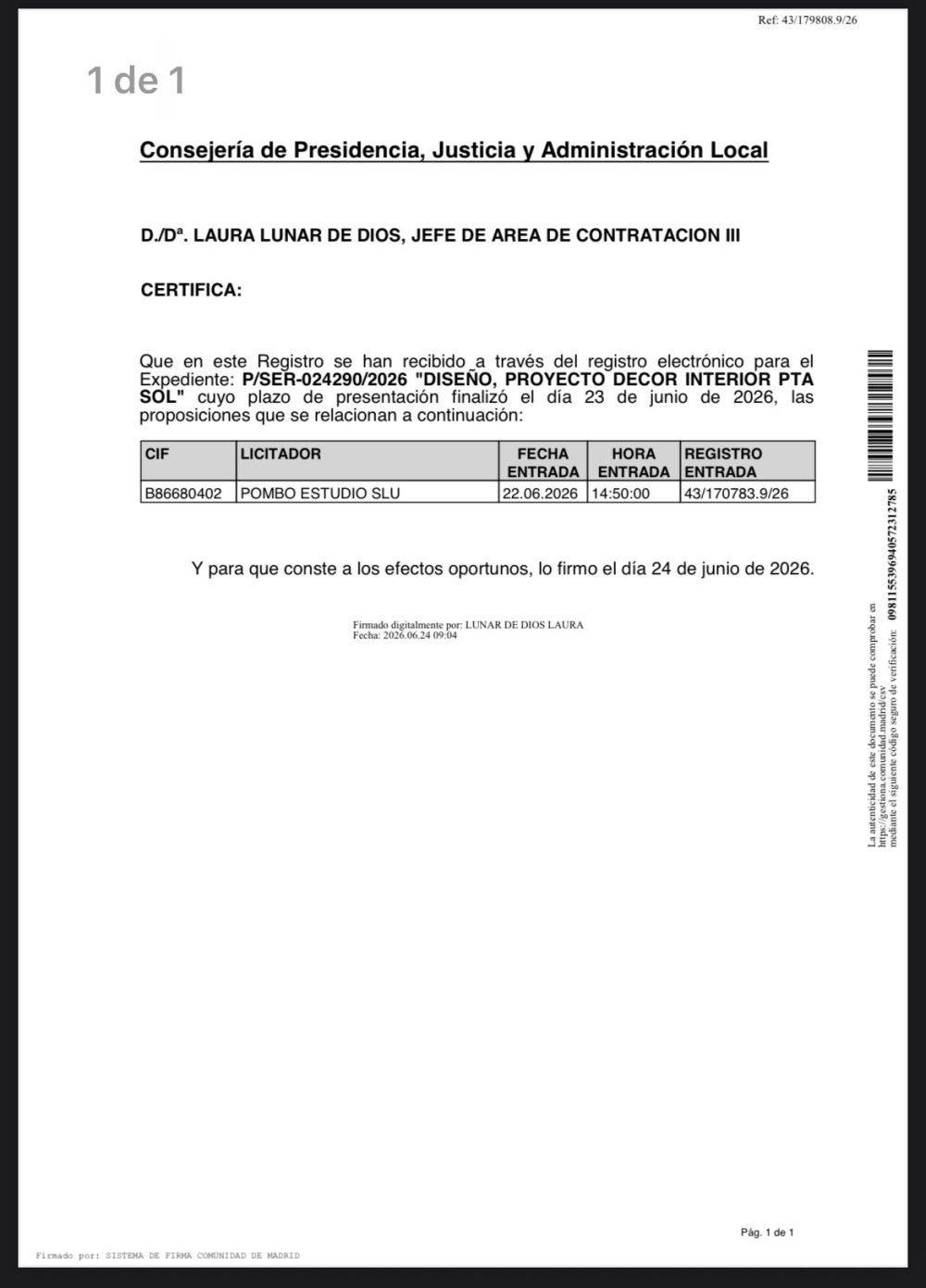Madrid adjudica a dedo las obras de la Real Casa de Correos a la prima de María Pombo.