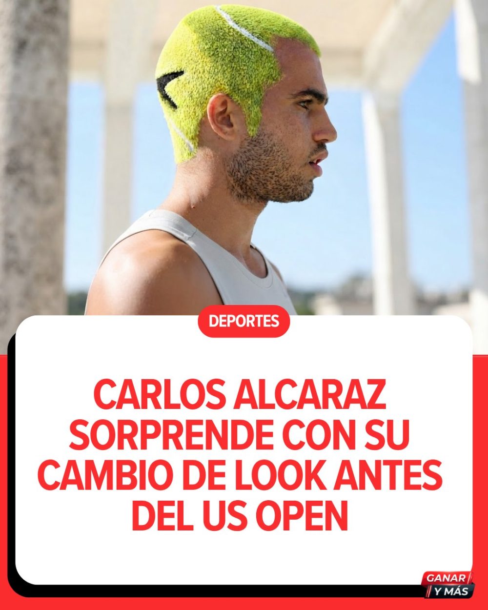 El nuevo corte de pelo de Carlos Alcaraz.
