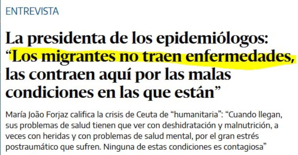 "Los migrantes no traen enfermedades"