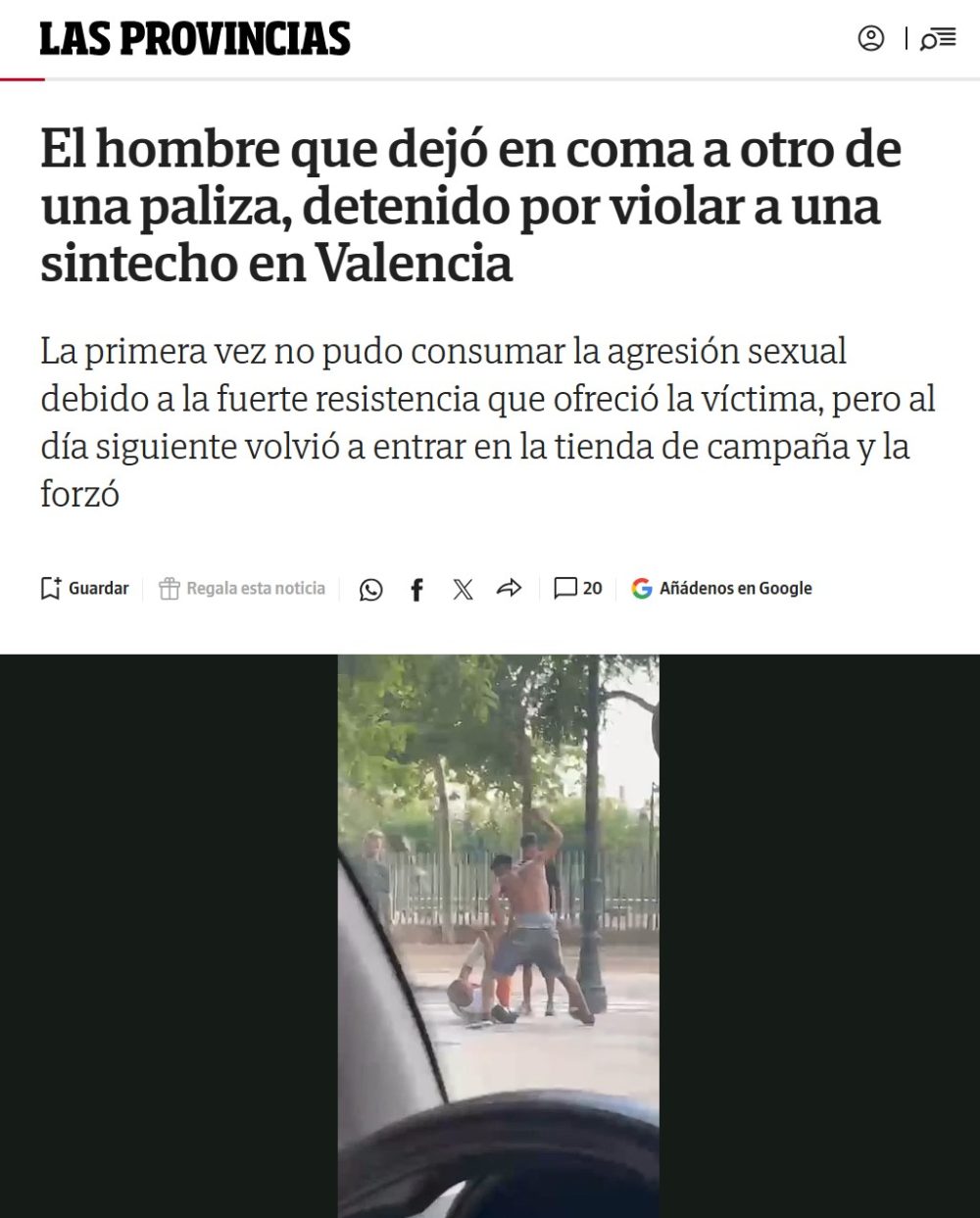 El argelino que dejó en coma a un hombre, detenido por vioIar a una mujer en Valencia
