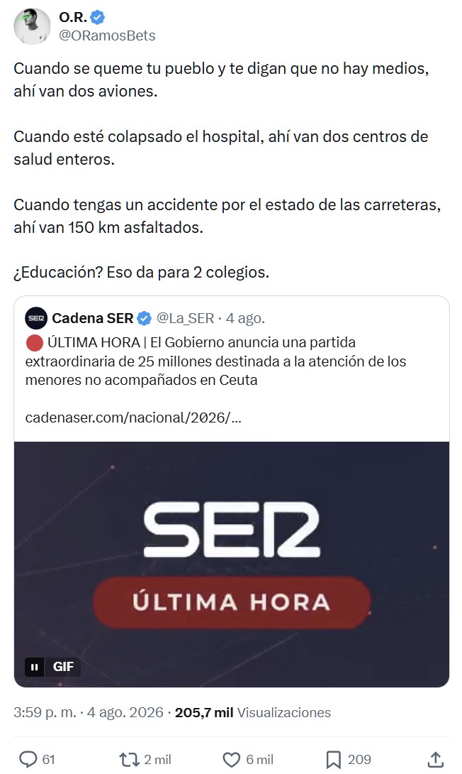 La pasta que se regala a la gente que entra ilegalmente a nuestro país, se saca de alguna parte.