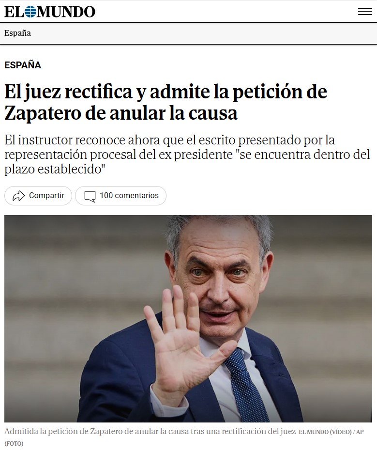 Como demostrar su inocencia está totalmente imposible, ZP sigue a tope con su plan de anular la causa por errores procesales.