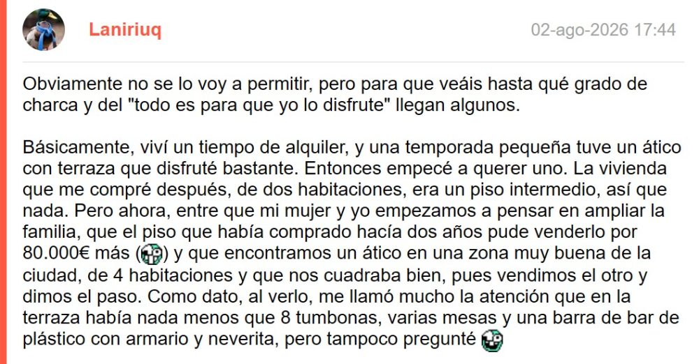 "Me compré un ático y la comunidad entera me ha declarado la guerra porque no les dejo usar MI terraza privada".