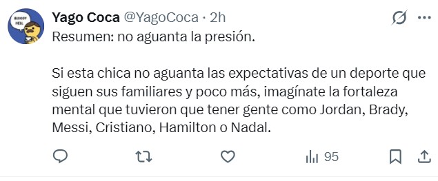 Puedes tener una genética muscular privilegiada pero no tener la fortaleza mental suficiente para llegar a la élite.