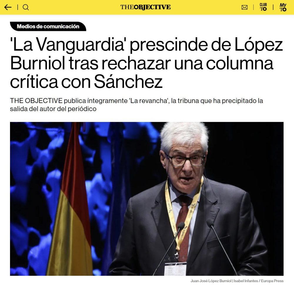 El notario Juan José López-Burniol ha sido censurado y despedido de La Vanguardia por intentar publicar allí este artículo.