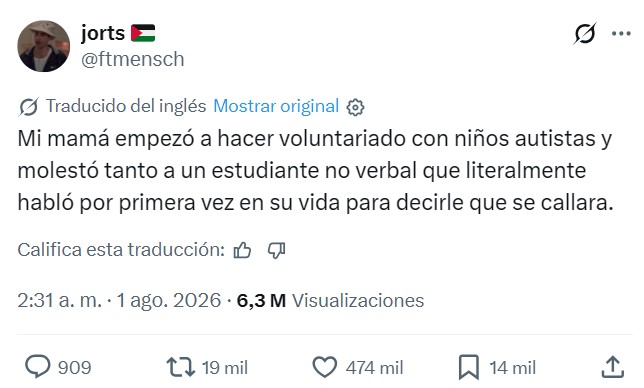Cuando eres tan insoportable que obras un milagro.
