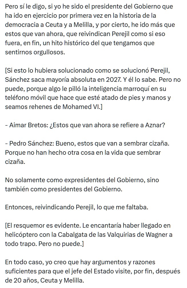 No paro de pensar en este trozo de la entrevista a Pdro Snchz.