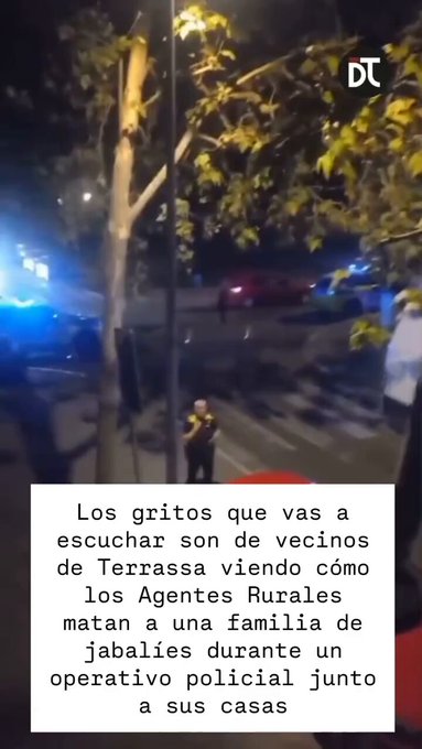 Vecinos de Terrassa gritan a agentes rurales por sacrificar a varios jabalíes