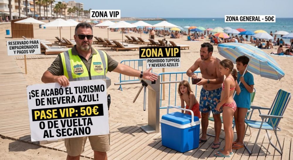 "Se acabó el turismo de nevera azul: 50€ por pisar NUESTRA arena o de vuelta al secano"