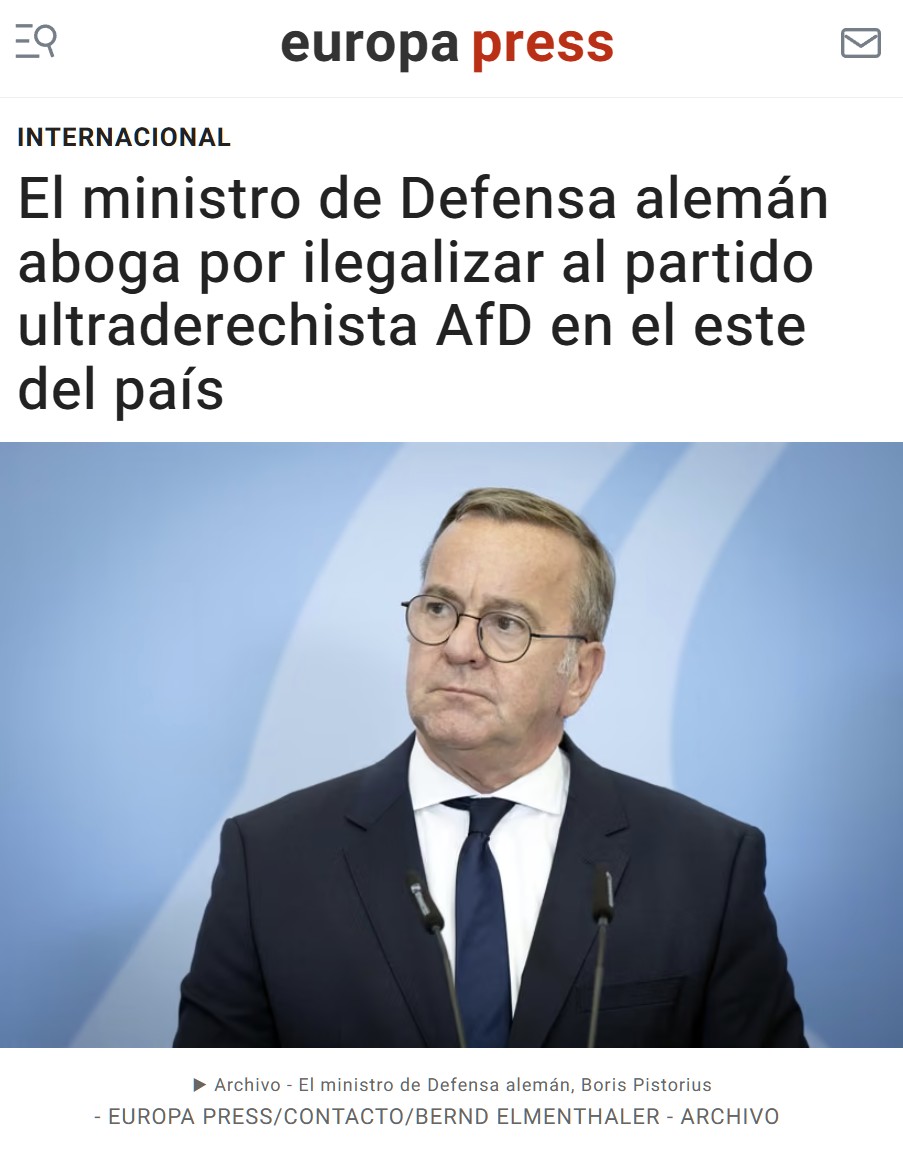 En un mundo en el que Bildu no es ilegalizable, a ver cómo me explican que AfD sí lo sea.
