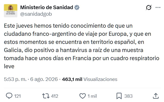 "España no va a tener, como mucho, más allá de algún caso diagnosticado"