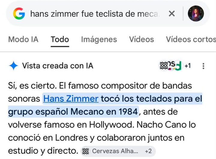 Cuando te quieras rendir recuerda que Hans Zimmer fue teclista de Mecano.