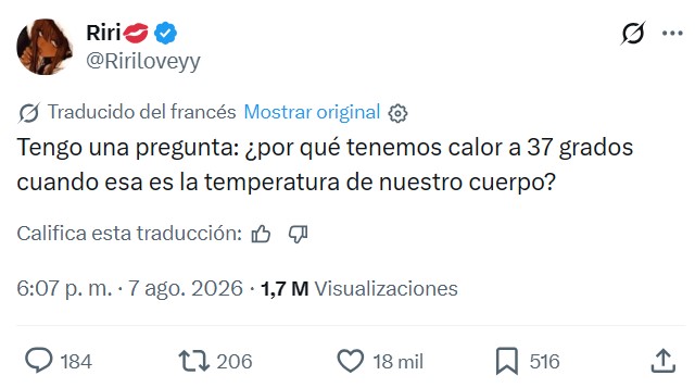 ¿Por qué tenemos calor a 37 grados si nuestro cuerpo está a esa temperatura?