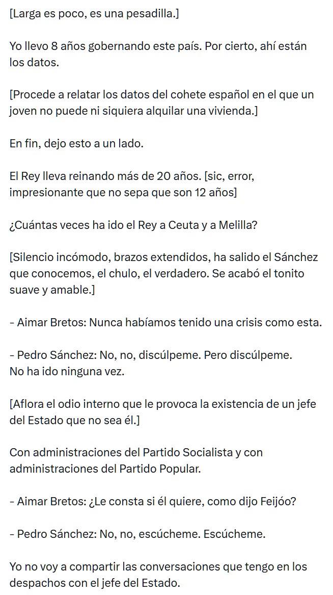 No paro de pensar en este trozo de la entrevista a Pdro Snchz.