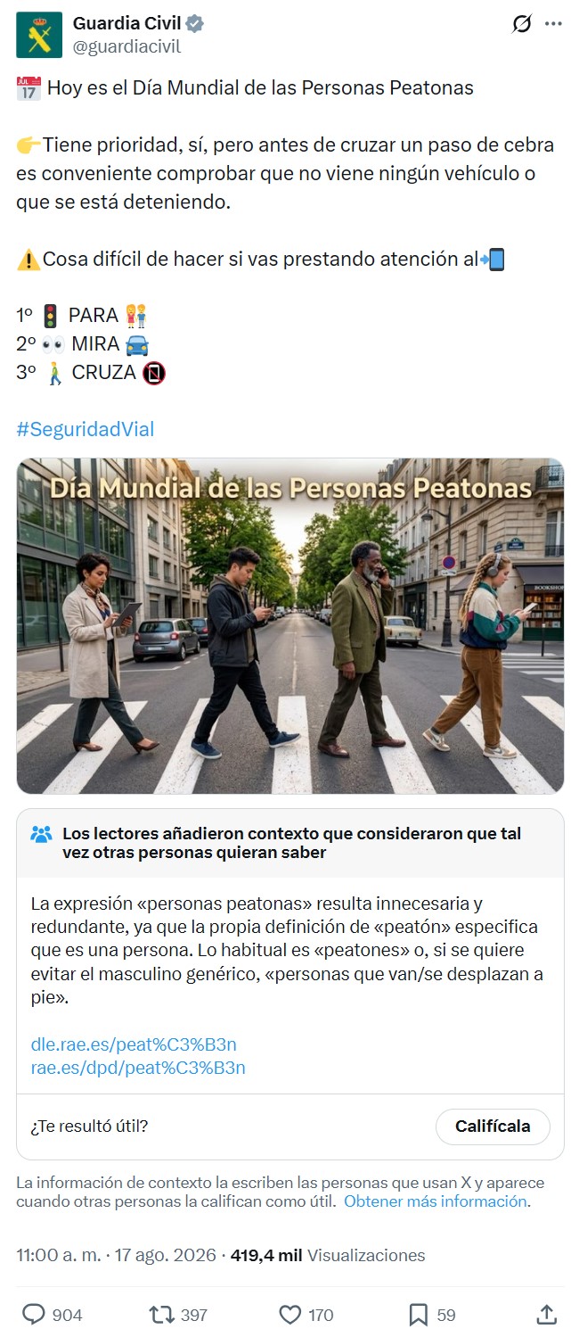 "Personas peatonas"