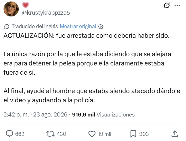 ¿Qué puede hacer un hombre en esta situación? Ya os respondo yo: no devolver los golpes y salir corriendo.