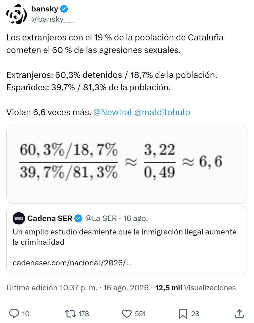 ¿A quién vas a creer? ¿A las matemáticas o a la SER?