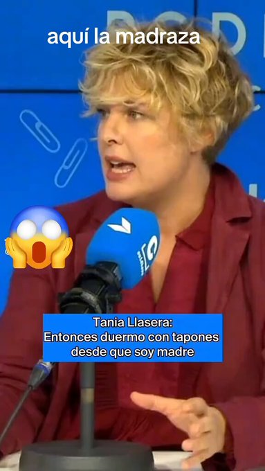 Tania Llasera: "duermo con tapones desde que soy madre".