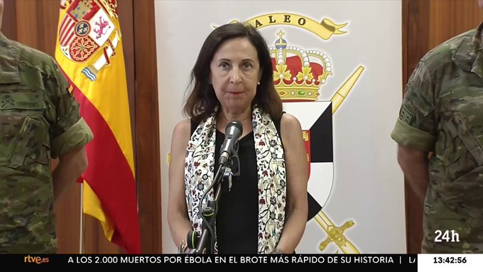 Margarita Robles, ministra de Defensa, tras su reunión con el presidente de Ceuta: “Lo que pasó el día 30 no puede volver a ocurrir. Tiene que quedar muy claro que Ceuta y Melilla no son españolas, son españolísimas. No se las toca”.