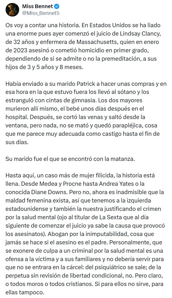 Un nutrido grupo de mujeres progresistas esperan fuera del tribunal para apoyar a Lindsay Clancy, la madre que acabó con la vida de sus tres hijos.