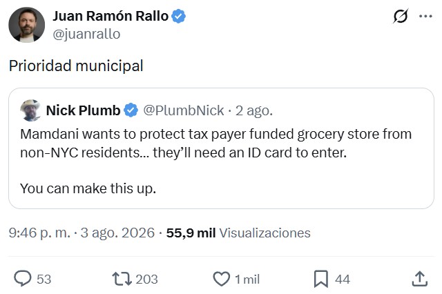 Mandani quiere que solo los neoyorkinos puedan acceder a sus economatos con precios por debajo de mercado.