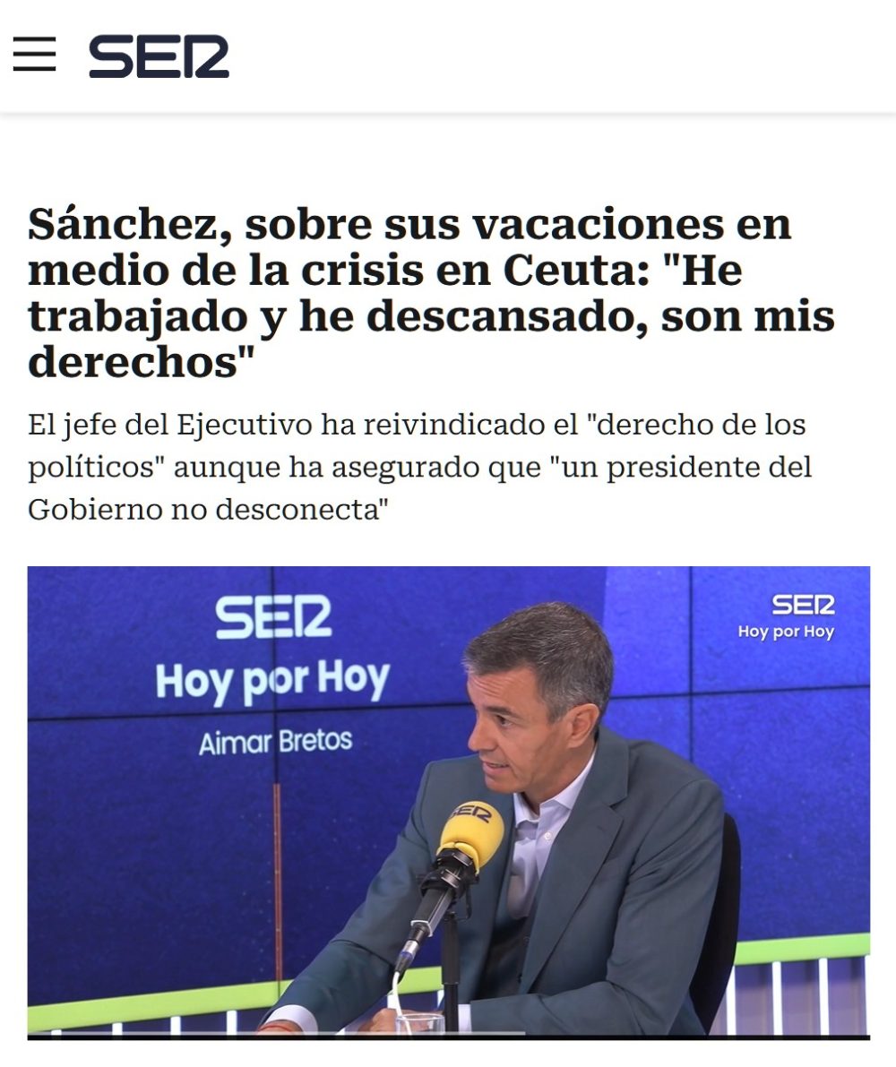 Y por esto da las entrevistas a RTVE o Lo Ser... Para evitar que le saquen los colores.