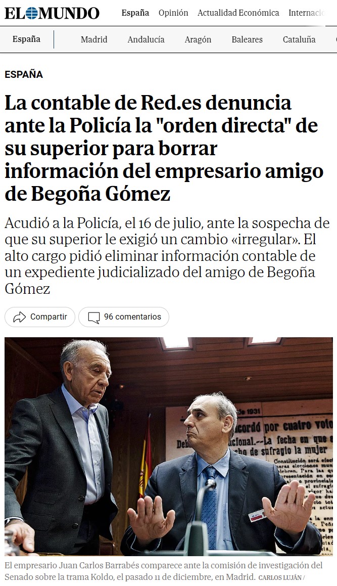 "La mujer ha presentado a la Policía los documentos sin alterar".