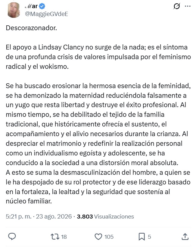 Una búsqueda en las redes sociales de las palabras "Lindsay Clancy", la mujer que asesіnó a sus tres hijos, de 5 años, 3 años y 8 meses, te conduce por el camino más recto al infierno.