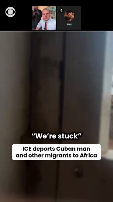 Atentos a esta deportación que se ha cascado Trump. Ha plantado a un cubano en el Congo y se la pela xd.