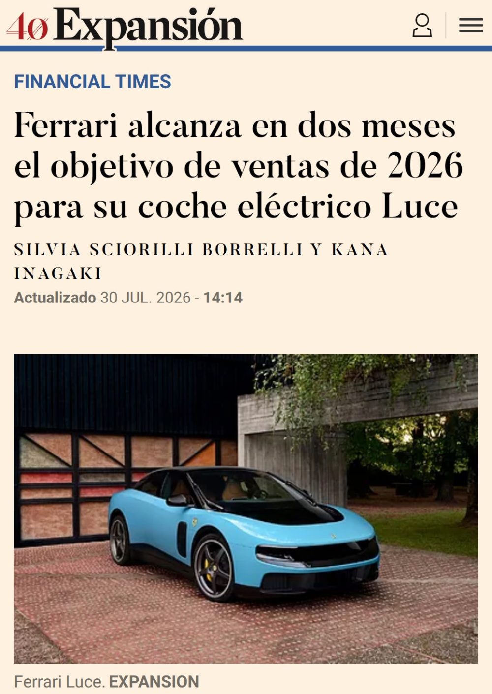 La "lavadora" Ferrari de 550.000 euros ha llegado a su objetivo de ventas.