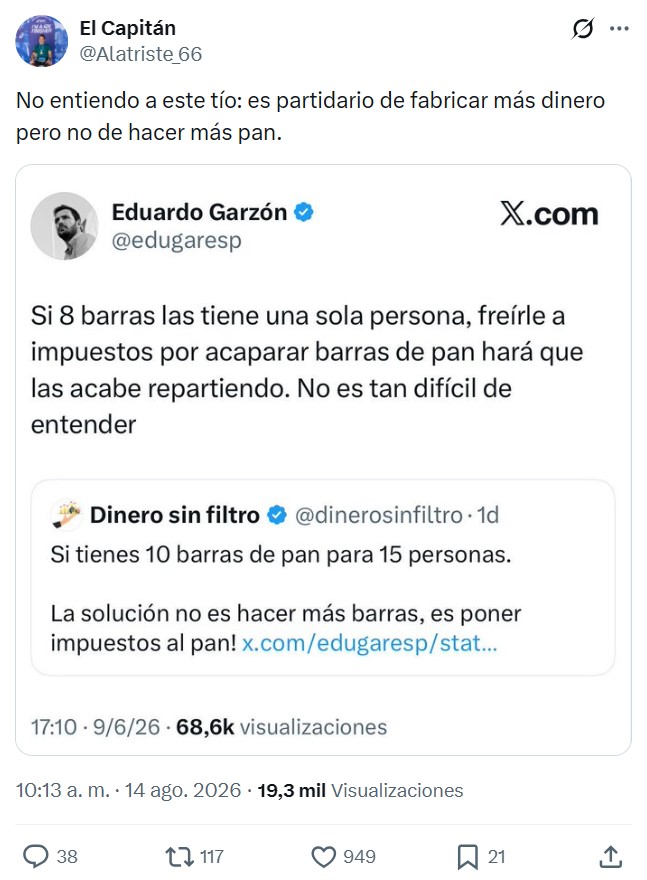La clave es que los comunistas no defienden una alternativa, defienden un relato utópico.