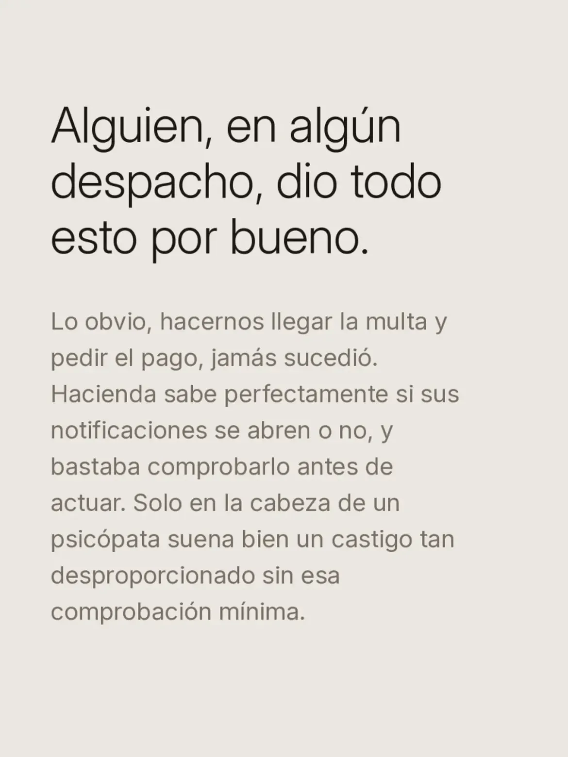 "Hacienda acaba de arruinar nuestra reputación"