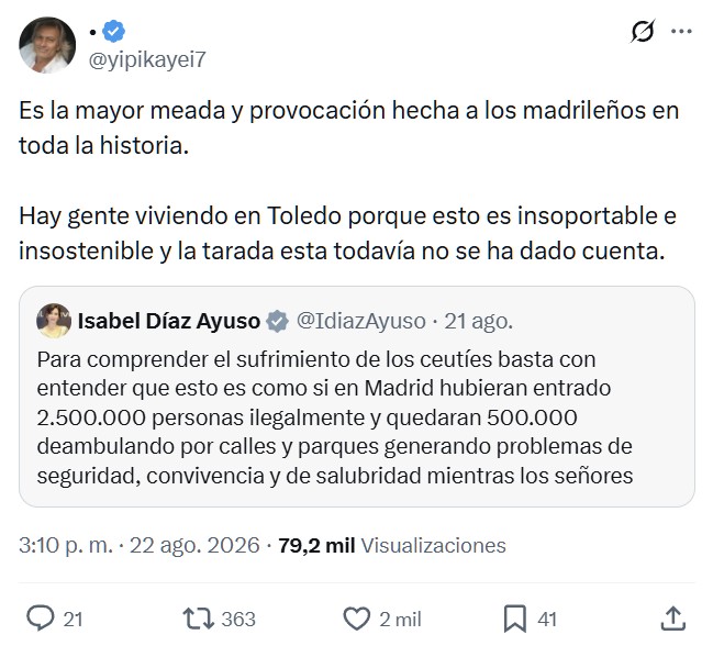 Ayuso ha hecho un chiste sin querer.